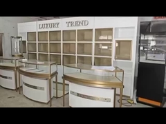 4000K-6000k নেতৃত্বাধীন আলো সহ লকযোগ্য জুয়েলারী স্টোর শোকেস